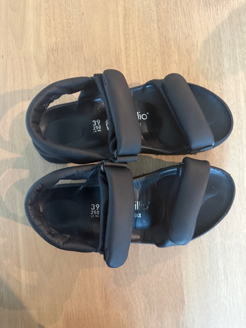 Birkenstock Black Papillio Padded Two-Strap Sandals - Picture 3 of 7